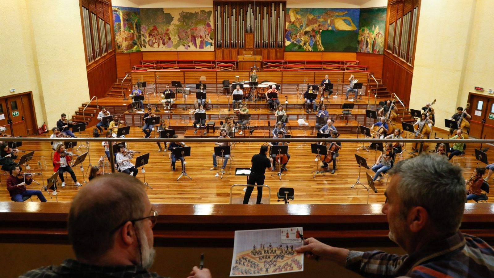 Imagen de la Orquesta de Euskadi durante la desescalada