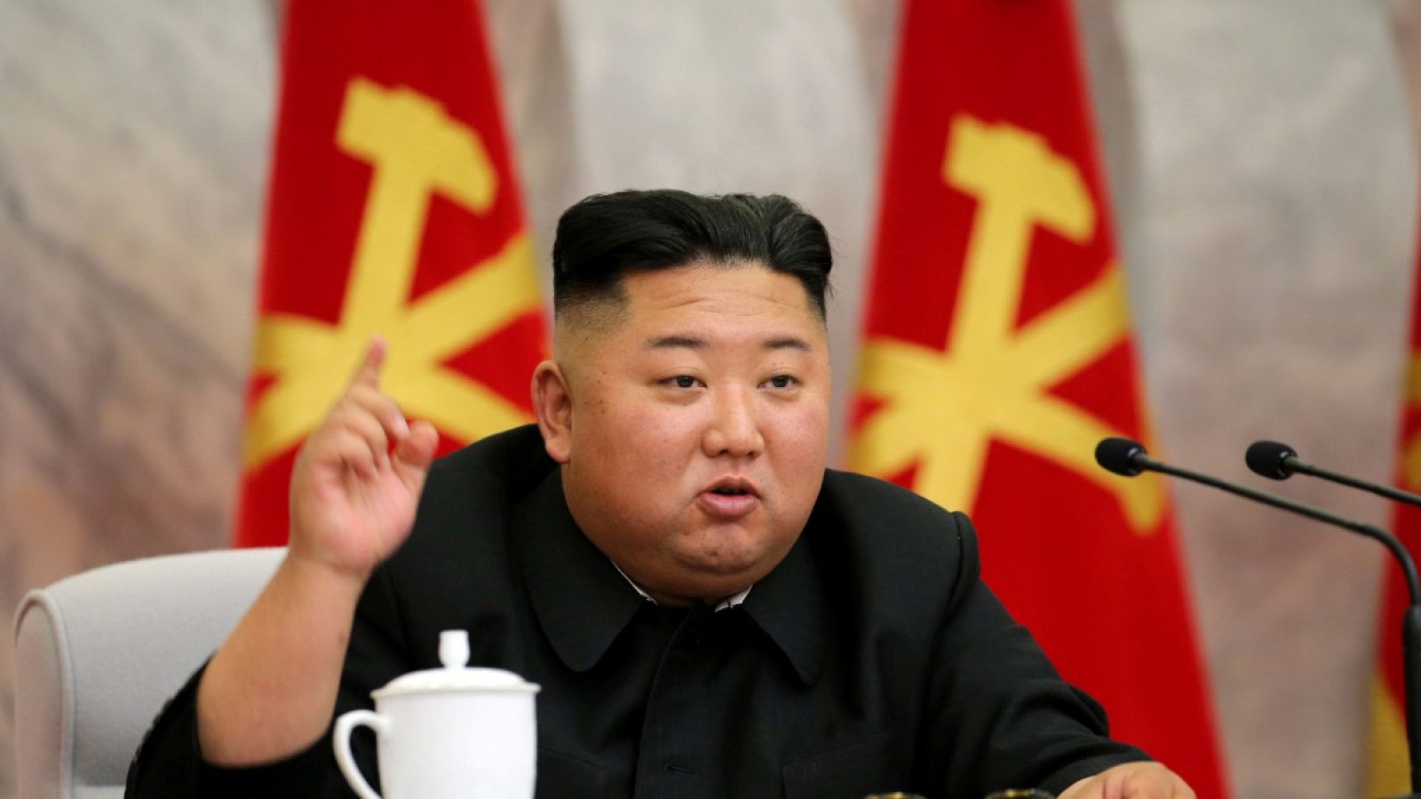 El líder de Corea del Norte, Kim Jong-un, durante la reunión de la Comisión Militar Central del Partido del Trabajo de Corea (PTC).