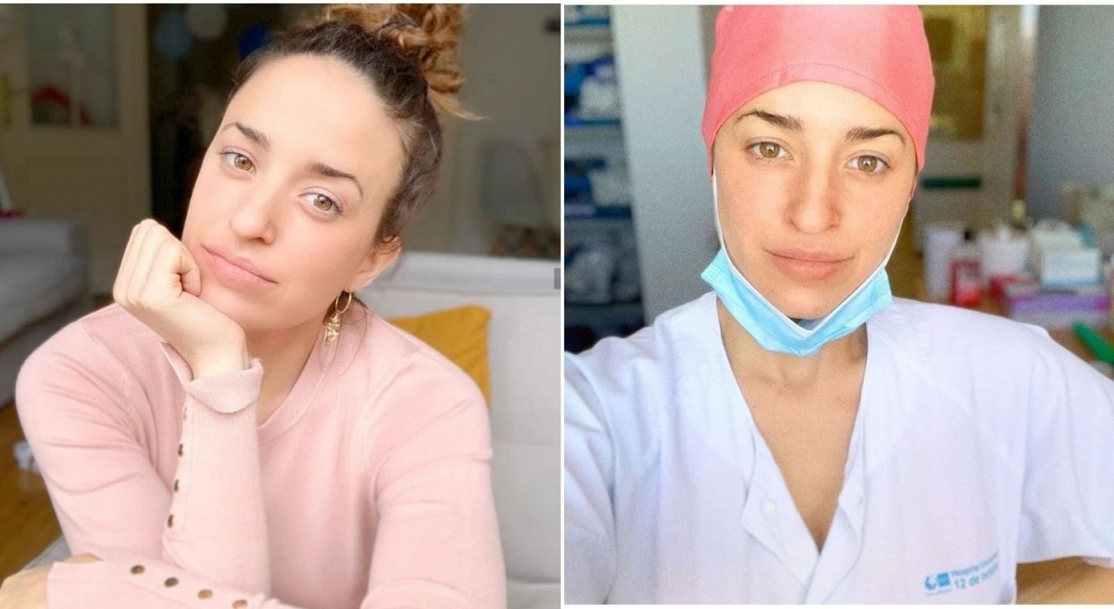 La influencer Gemma Marín, en su faceta de instagramer y como enfermera