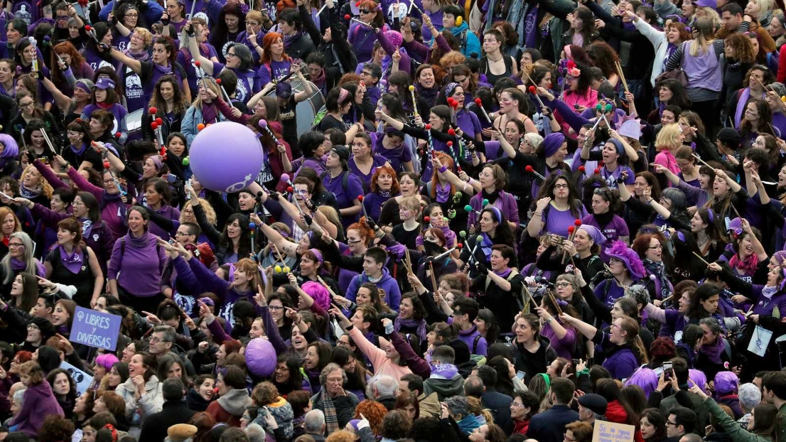  Imagen de archivo de la concentración con motivo del Día de la Mujer en Madrid del pasado 8 de marzo.