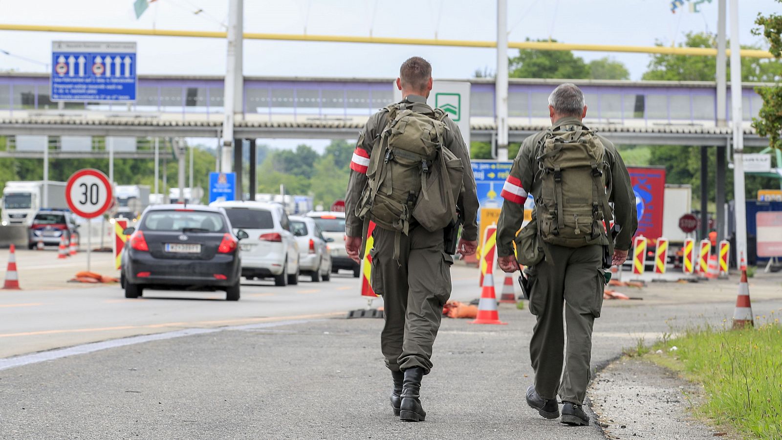 Frontera entre Austria y Eslovenia, en la que se permite el tránsito de viajeros de ambos países desde el 5 de junio.