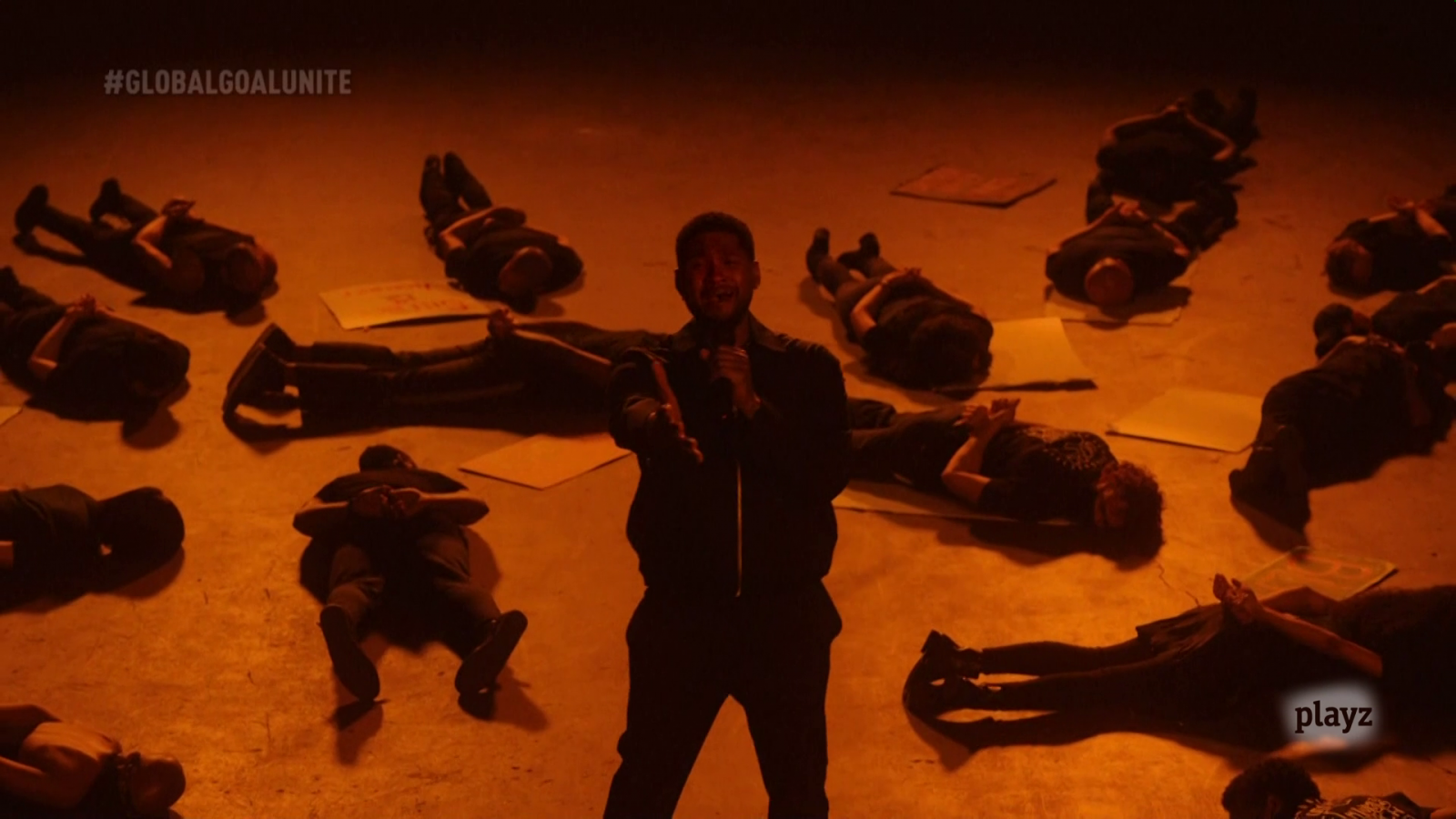 El impactante final de la actuación de Usher.