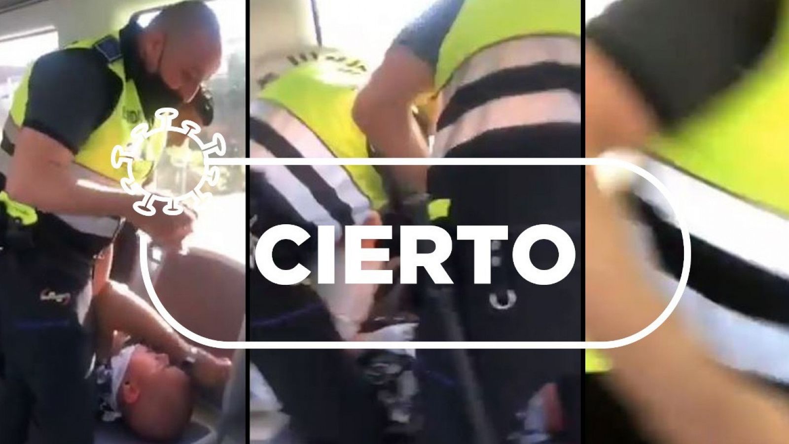 Mosaico con tres capturas del vídeo de la agresión sufrida por un pasajero a manos de los vigilantes de seguridad en un tren de Renfe en Barcelona.