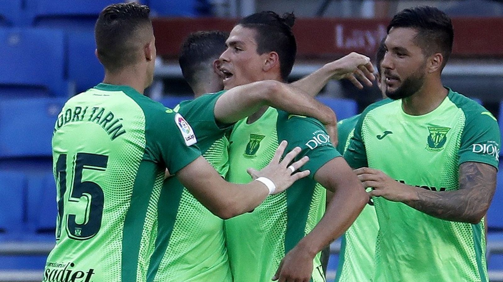 Imagen: Los jugadores del Leganés celebran el gol de Jonathan Silva