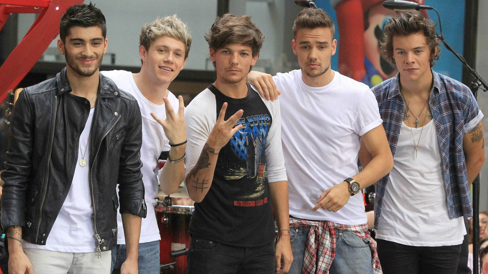 One Direction: Niall Horan, Harry Styles, Zayn Malik, Liam Payne y Louis Tomlinson en el año 2013.