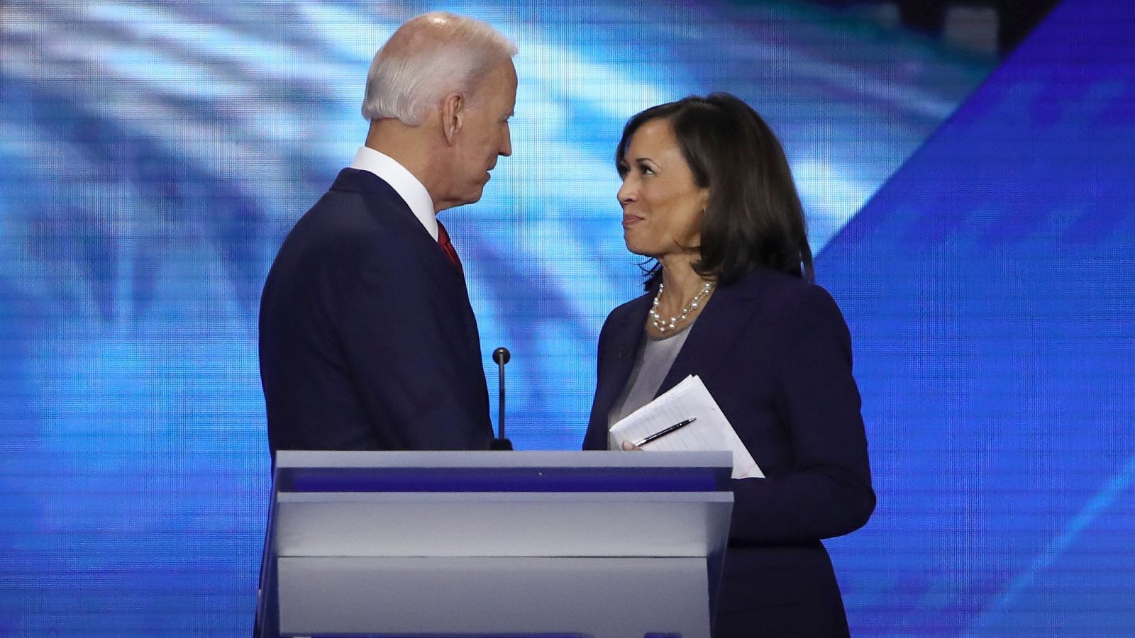 Joe Biden y Kamala Harris, juntos en un acto electoral en Texas en 2019