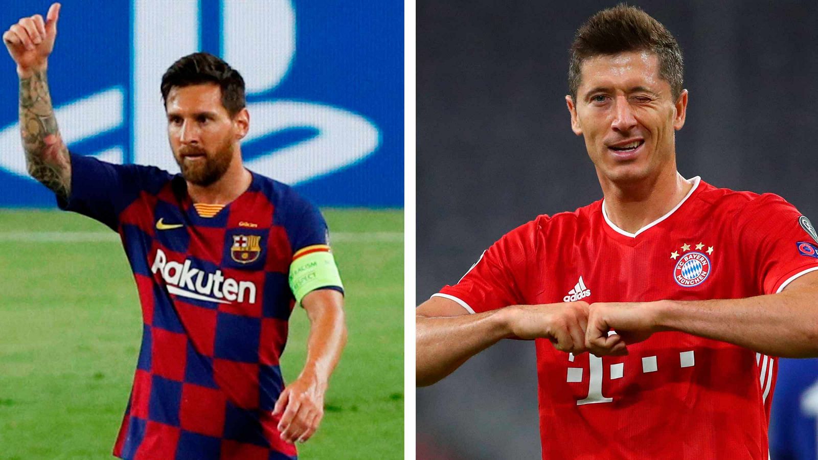 Leo Messi y Robert Lewandowski