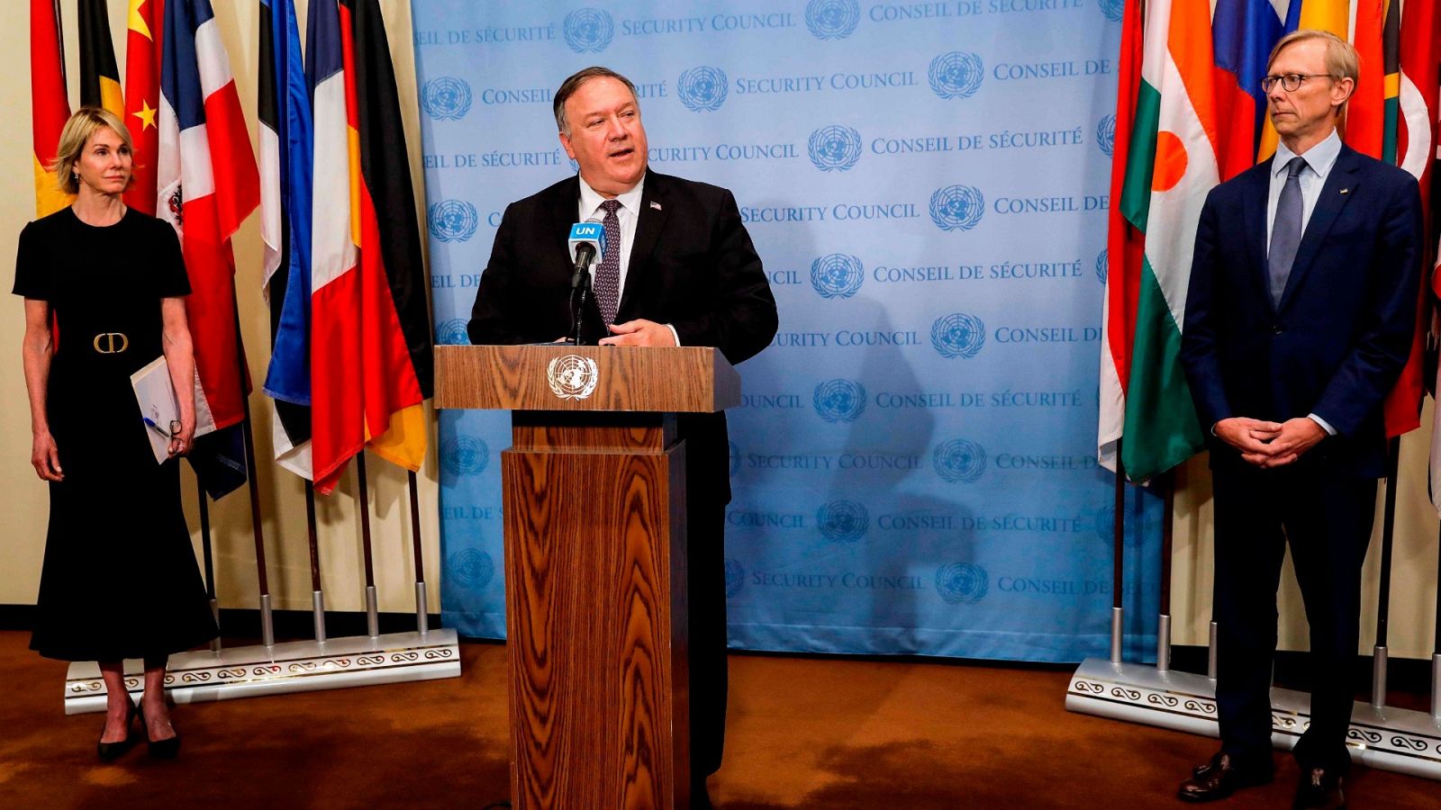 El secretario de Estado estadounidense, Mike Pompeo, propone ante la ONU restablecer las sanciones a Irán.