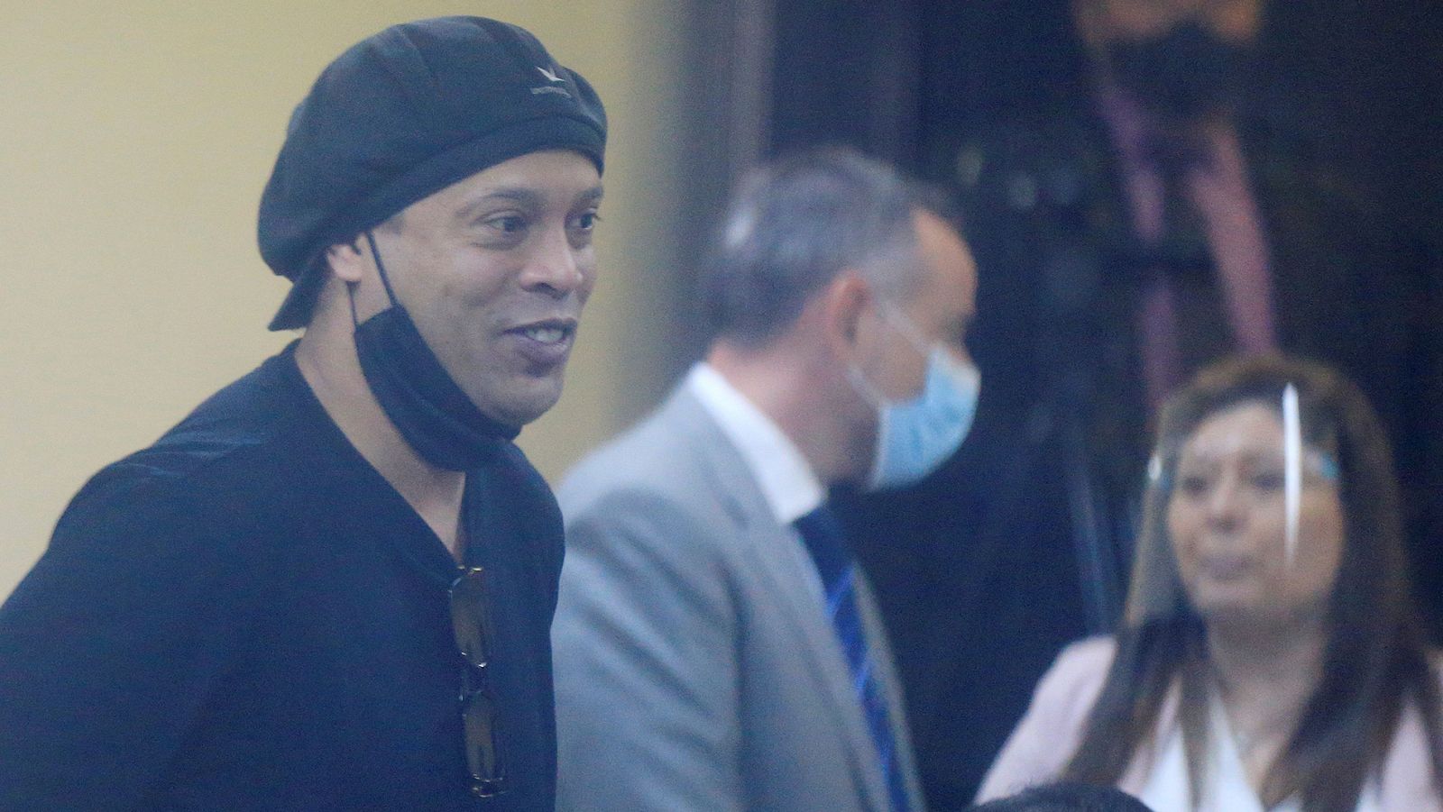 Ronaldinho, durante la vista sobre su puesta en libertad.