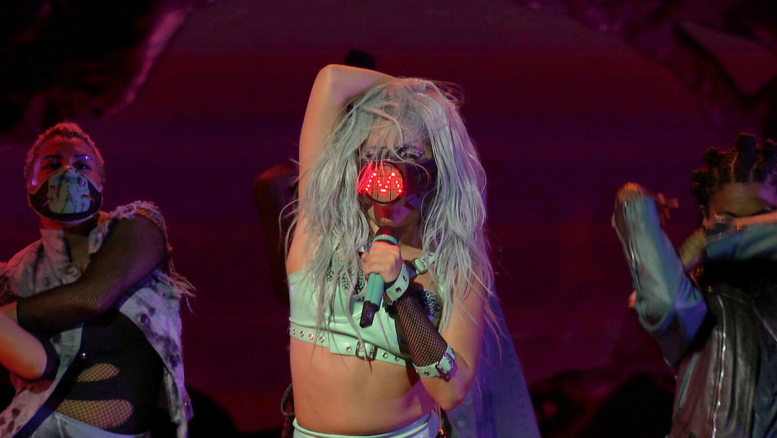 Lady Gaga durante una de sus apariciones en los MTV VMA 2020. 