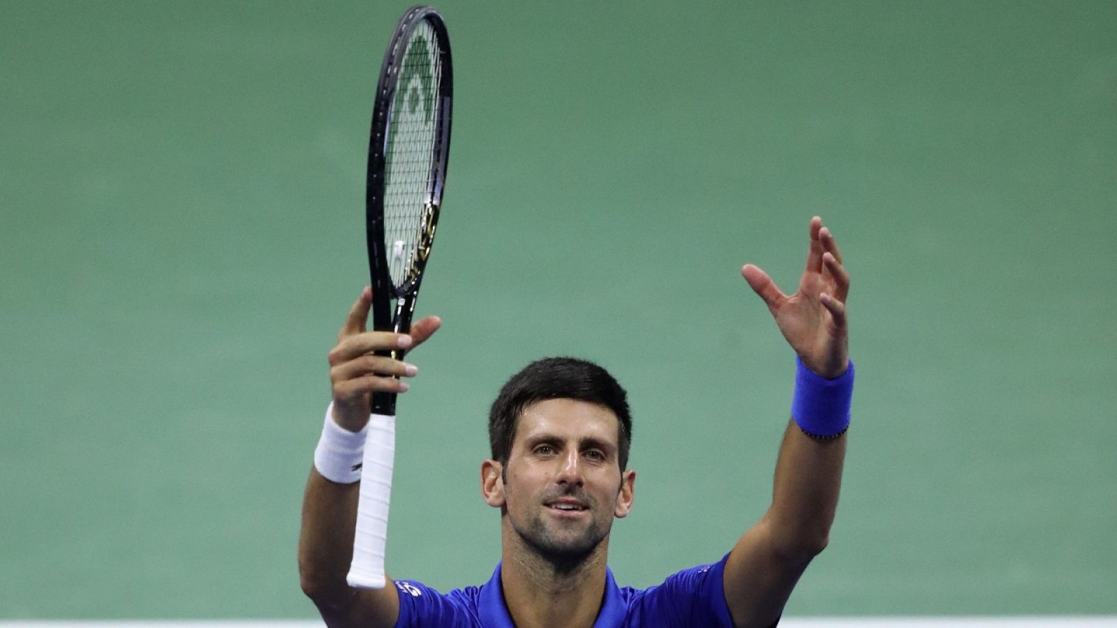 Novak Djokovic tras ganar el partido a Jan-Lennard Struff el viernes 4 de septiembre de 2020.