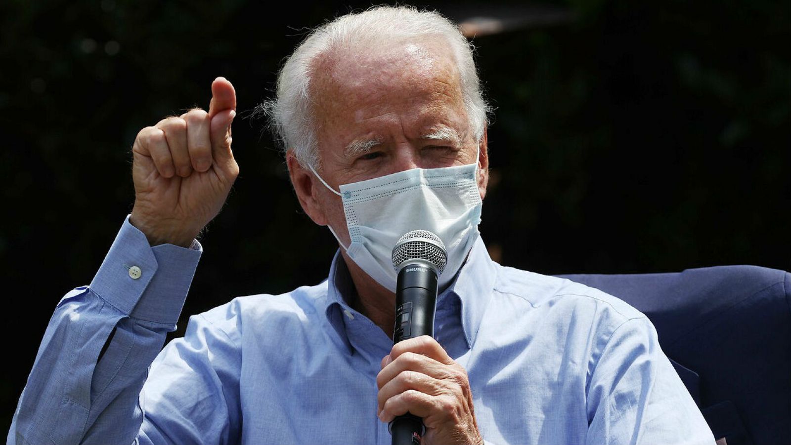 El candidato presidencial demócrata, Joe Biden, durante un acto de campaña en Lancaster, Pennsylvania.