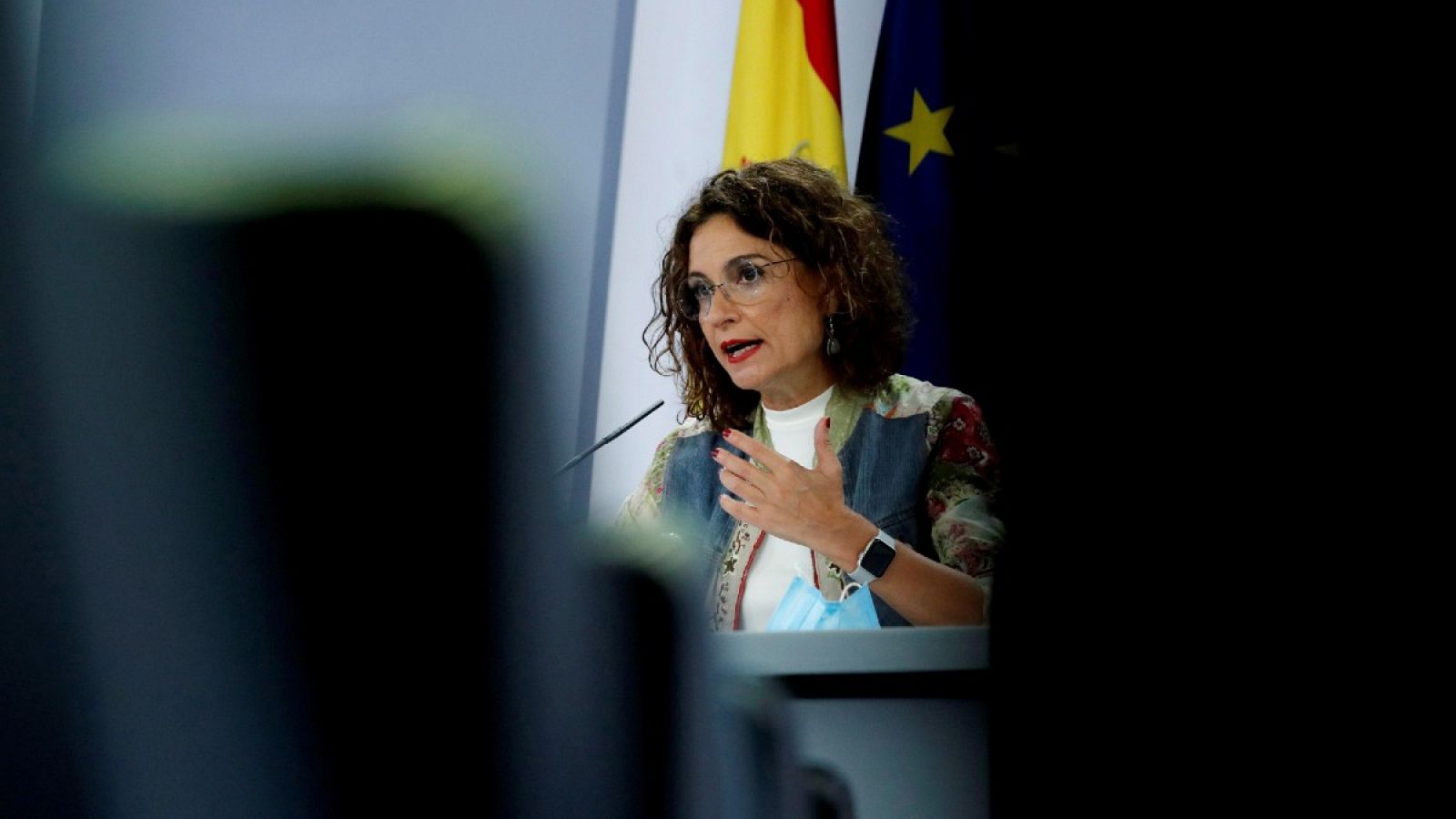 La ministra de Hacienda y portavoz del Gobierno, María Jesús Montero, ofrece una rueda de prensa tras el Consejo de Ministros celebrado este martes