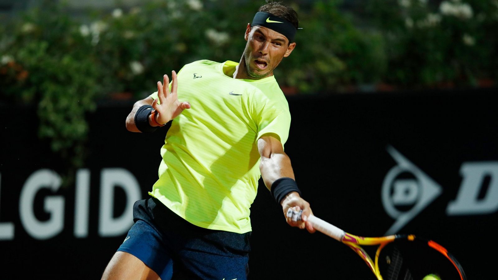 Nadal, en su partido contar Schwartzman en Roma.