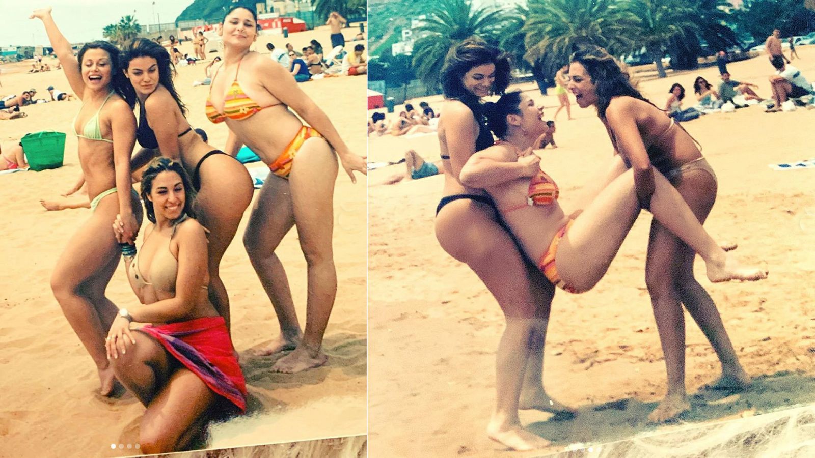 Las chicas de Operación Triunfo 1 en la playa en el verano de 2002