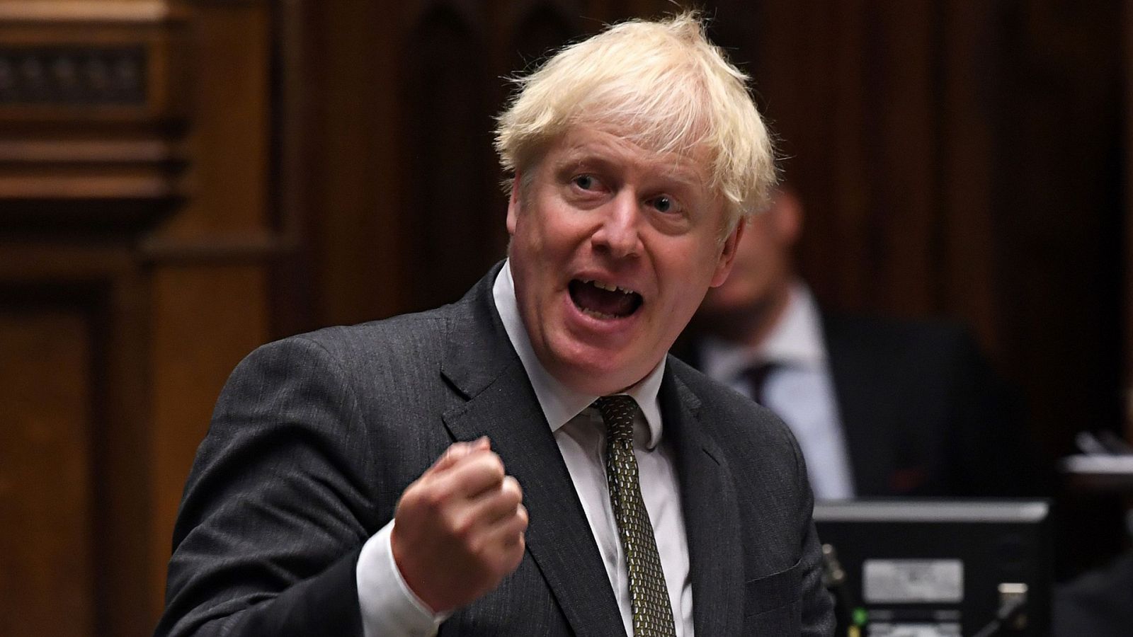 El primer ministro británico, Boris Johnson, interviene en la Cámara de los Comunes en Londres el 23 de septiembre de 2020