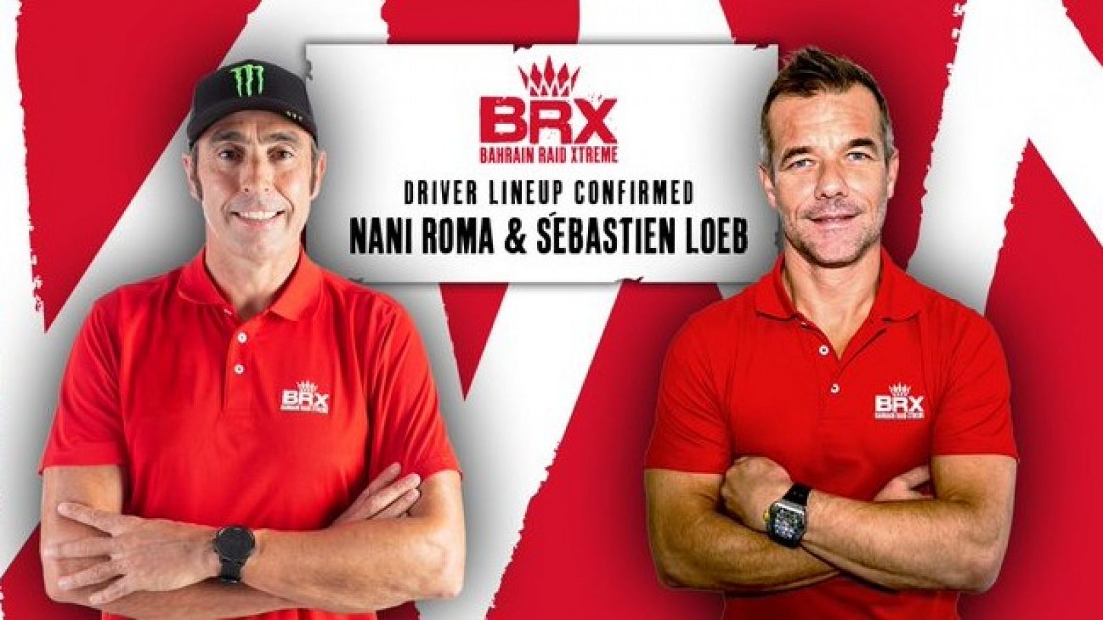 Imagen de Sebastian Loeb y Nani Roma tras anunciar que compartirán equipo para el Dakar 2021.