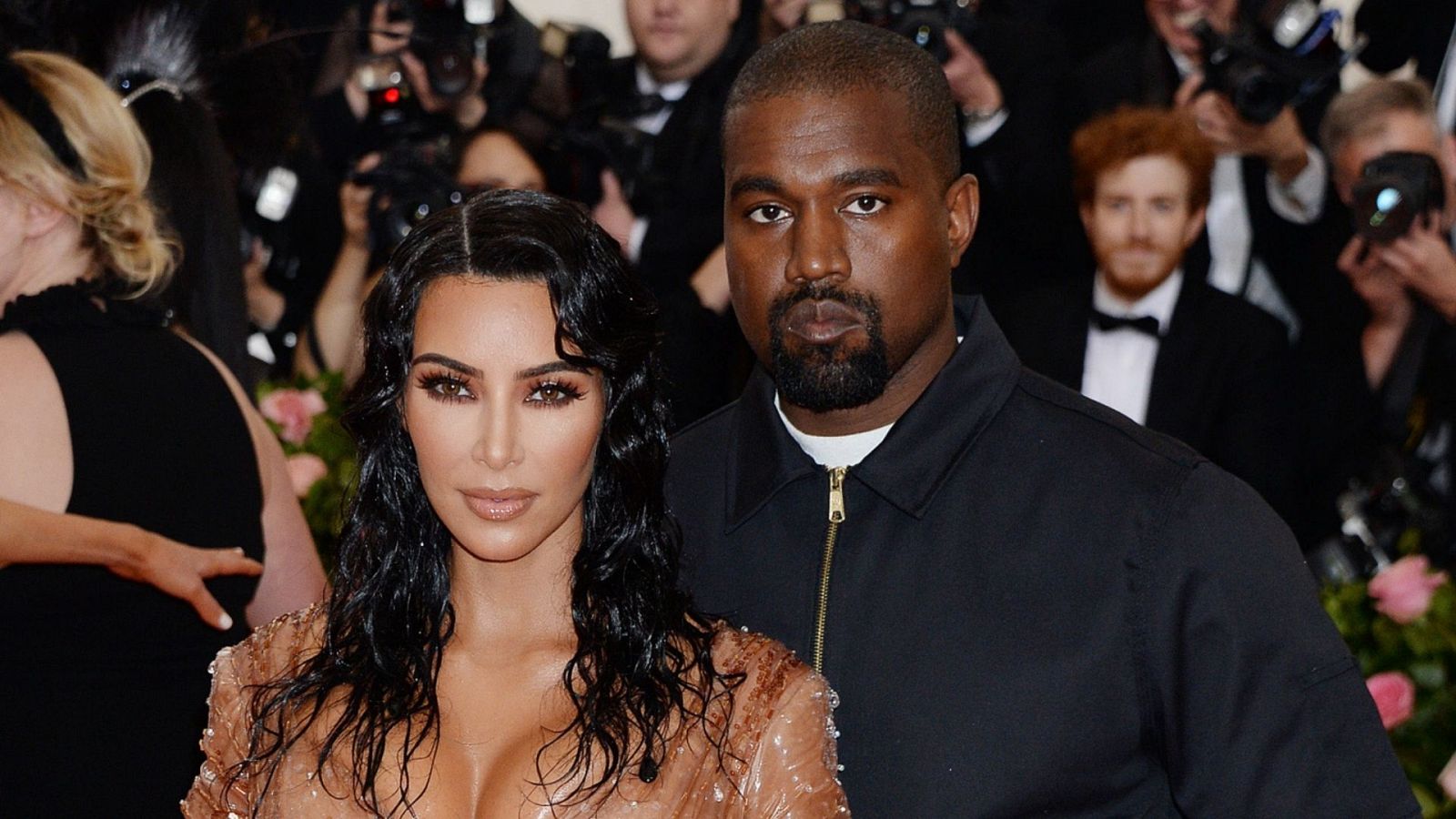 Kim Kardashian y su marido, el rapero Kanye West 