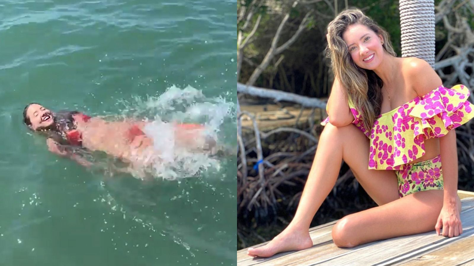 Daniella Álvarez vuelve a nadar en el mar tras su amputación de pierna