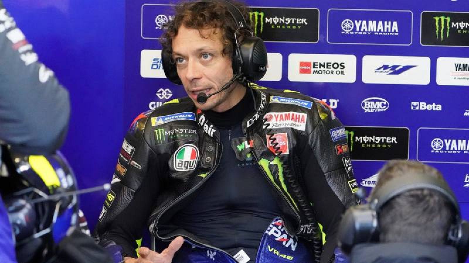 Imagen del piloto italiano de  MotoGP Valentino Rossi durante el pasado GP de Francia en Le Mans.