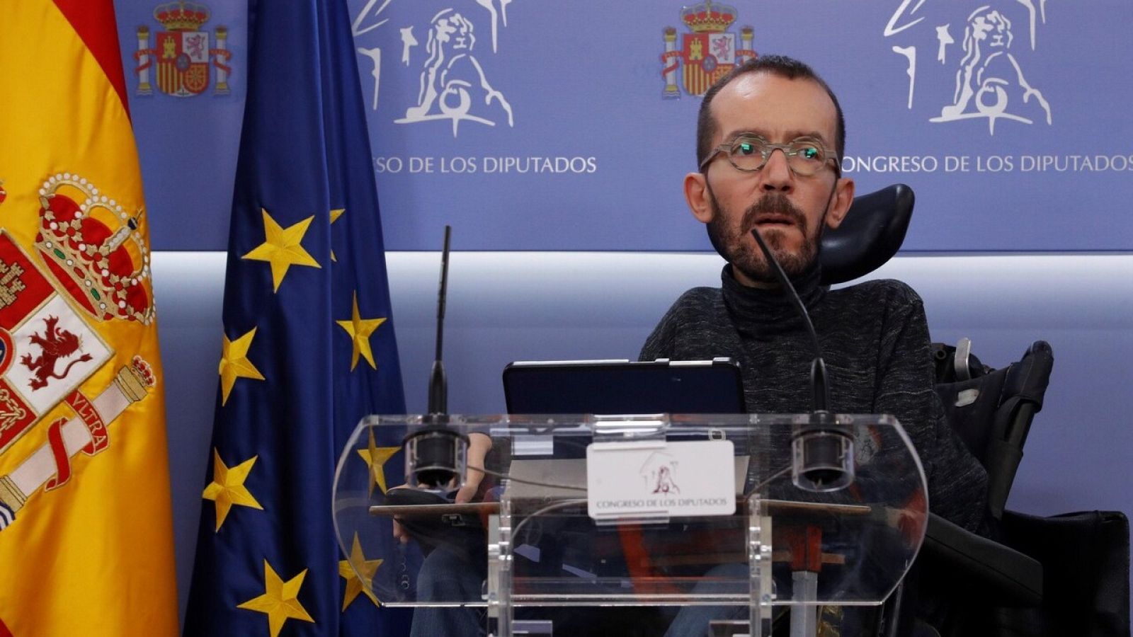 El portavoz de Unidas Podemos en el Congreso de los Diputados, Pablo Echenique