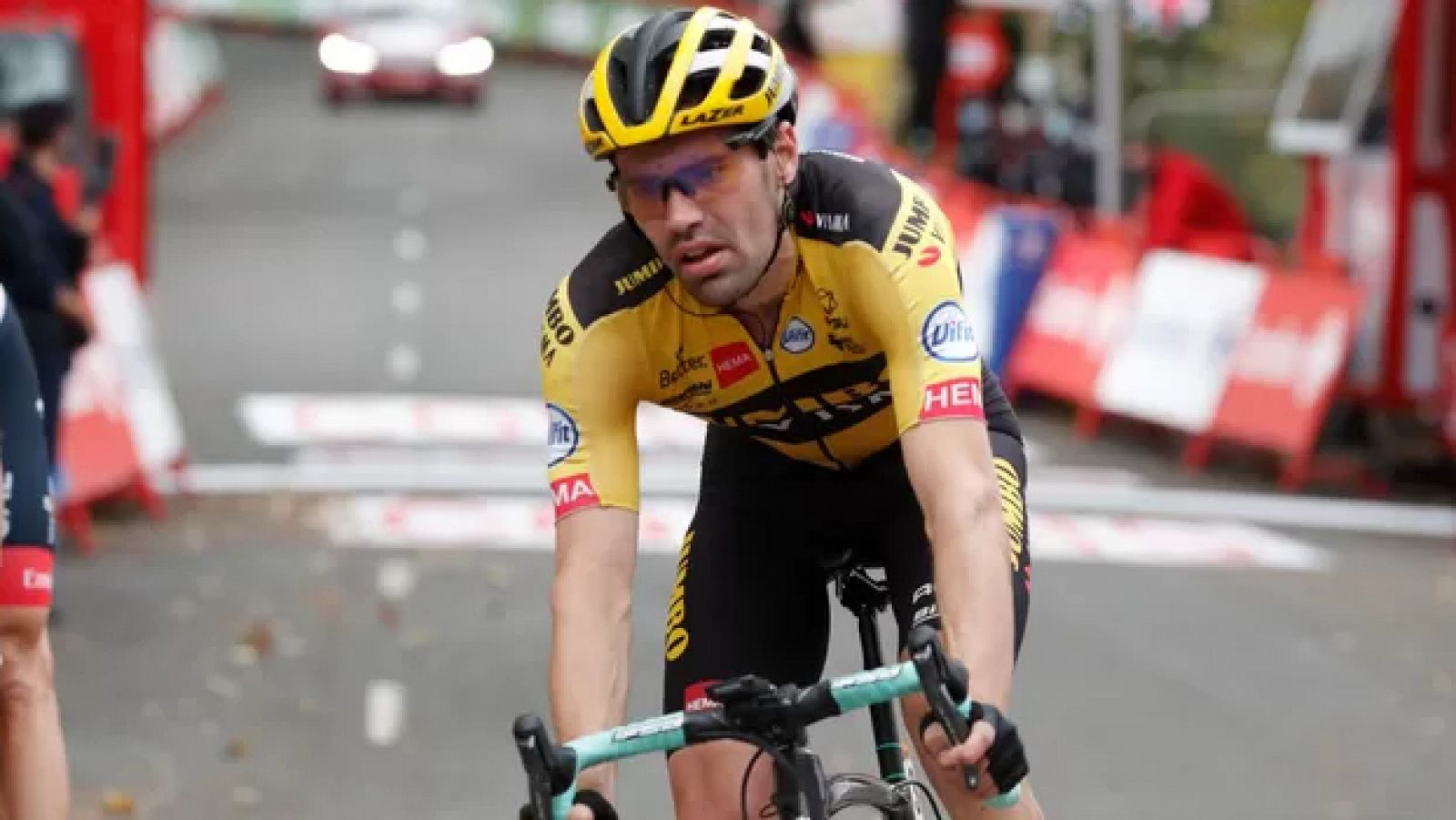 Imagen del ciclista neerlandés Tom Dumoulin (Jumbo) durante la Vuelta 2020.