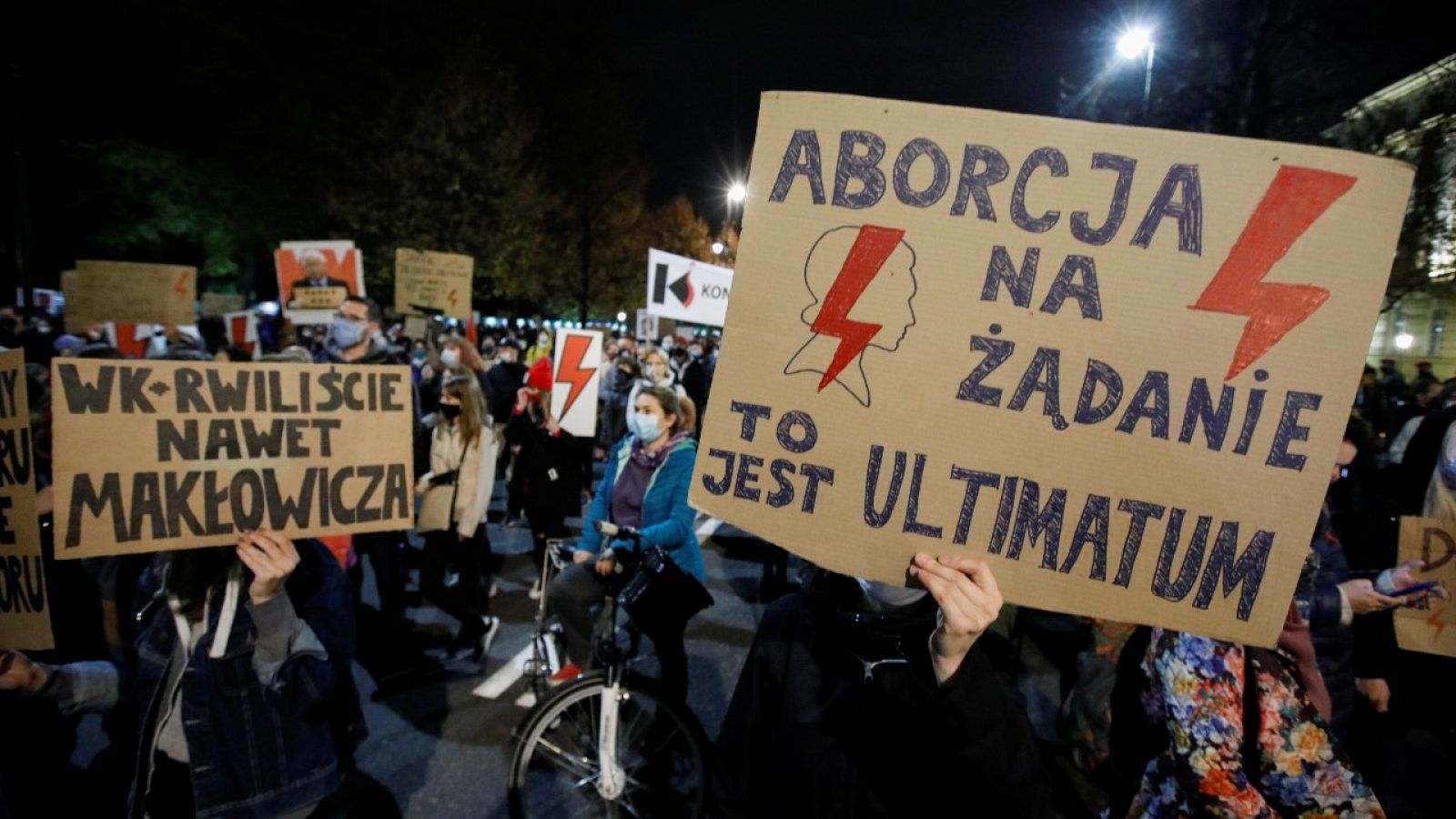 Una imagen de la manifestación del 30 de octubre de 2020 en la capital de Polonia, Varsovia.