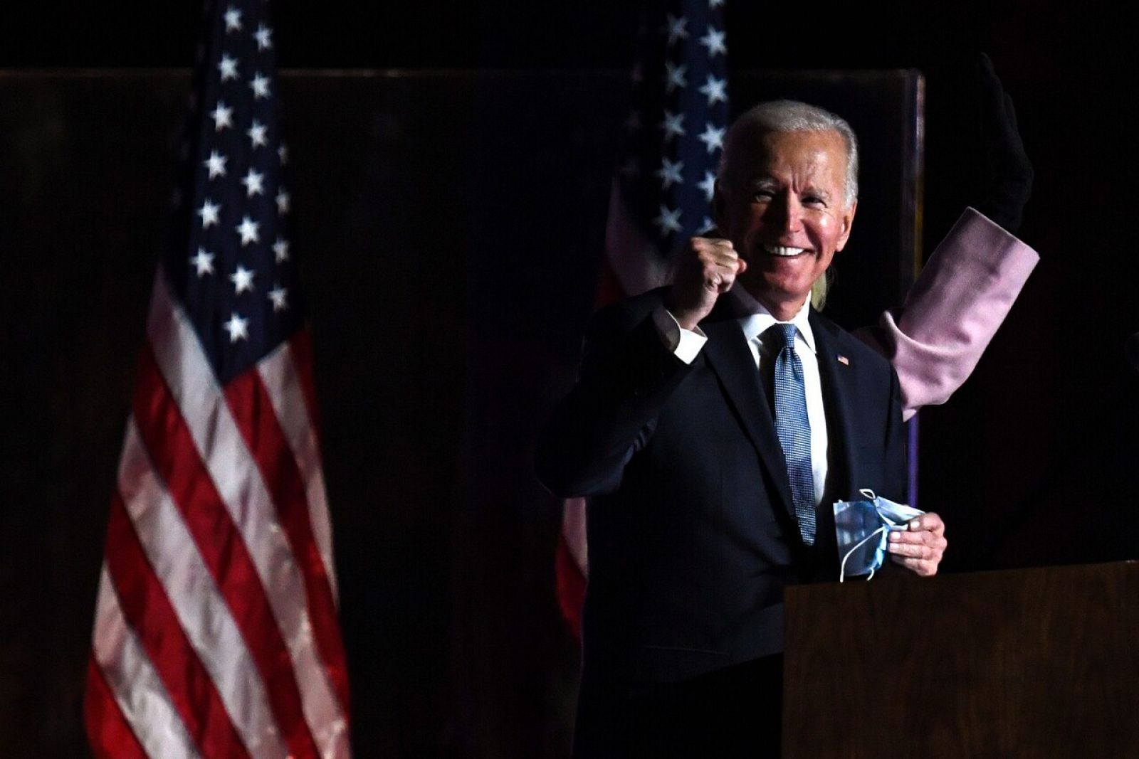 Biden, en su discurso durante la noche electoral en Delaware