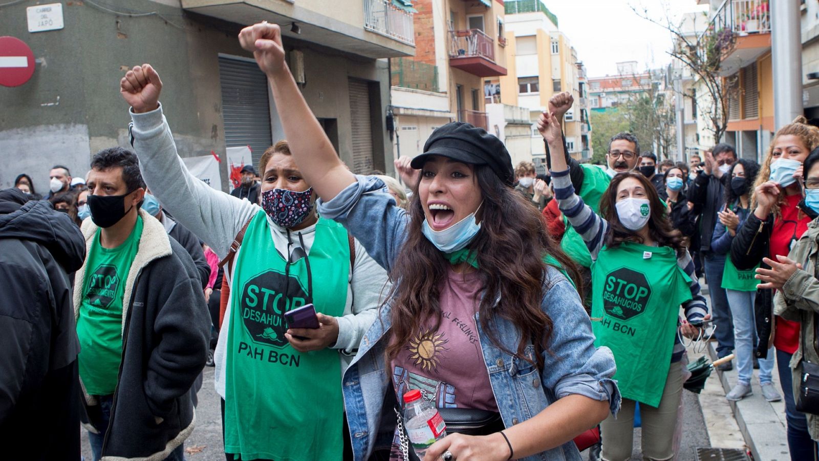 Integrantes de la Plataforma Stop Desahucios