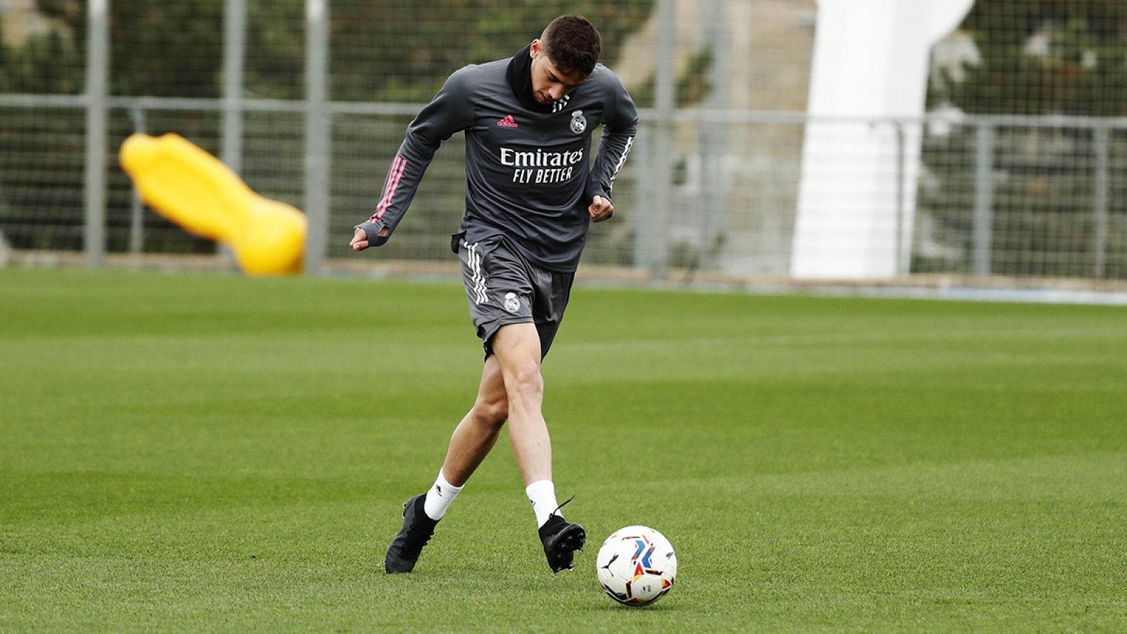 Fede Valverde, durante un entrenamiento del Real Madrid