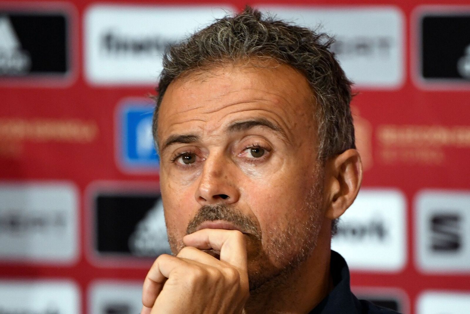 El seleccionador español, Luis Enrique, en rueda de prensa.