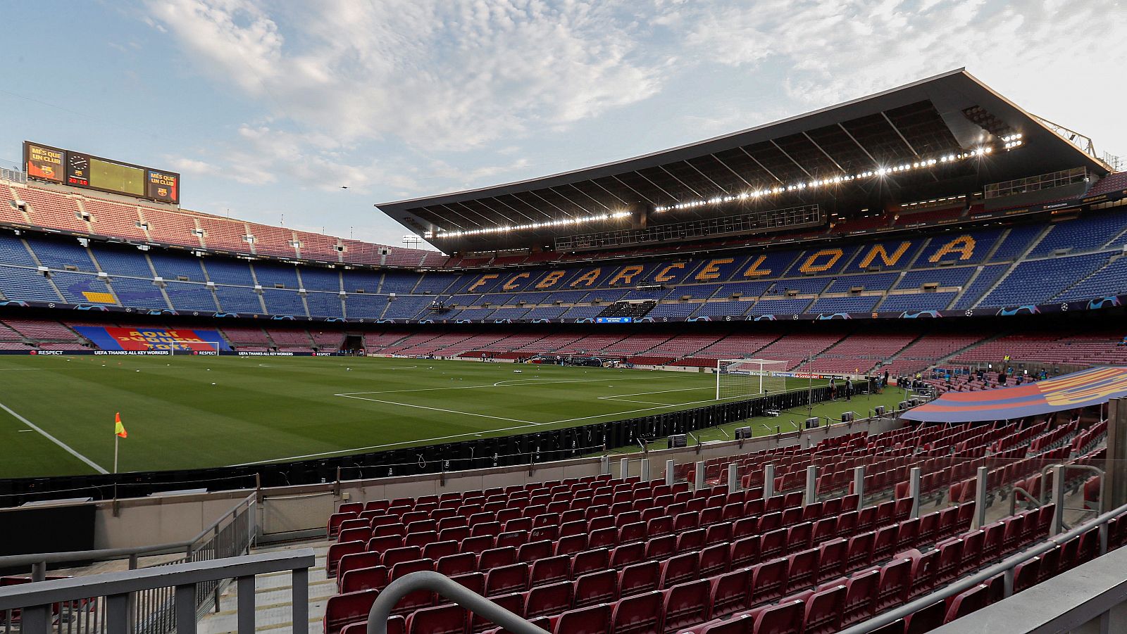 Vista del estadio Camp Nou de Barcelona.