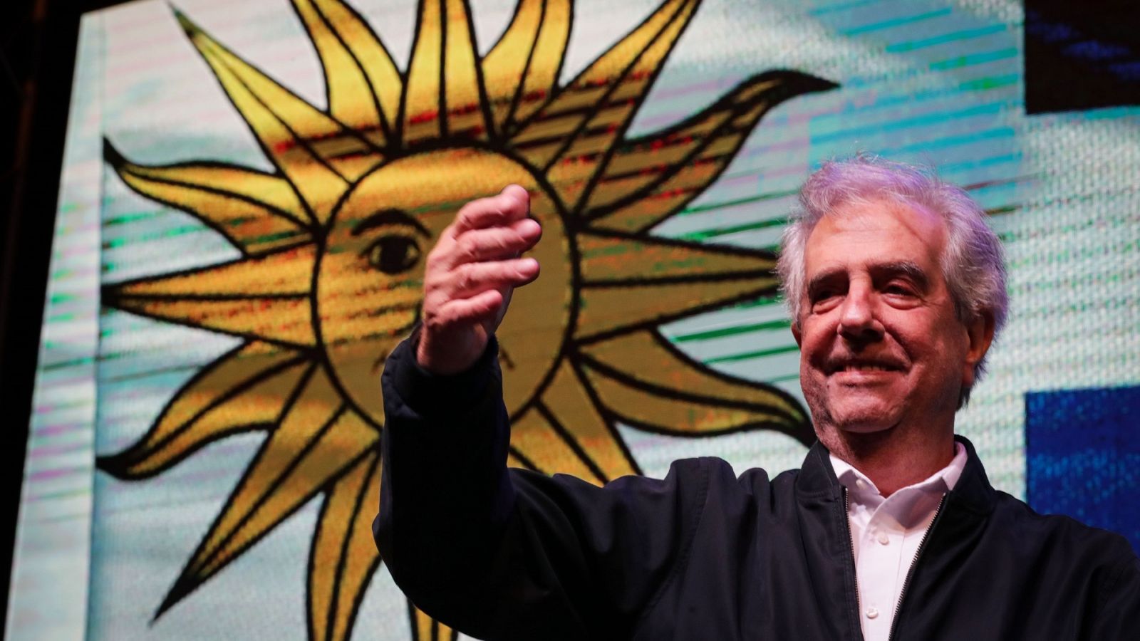 Tabaré Vázquez durante un homenaje del Frente Amplio en Montevideo