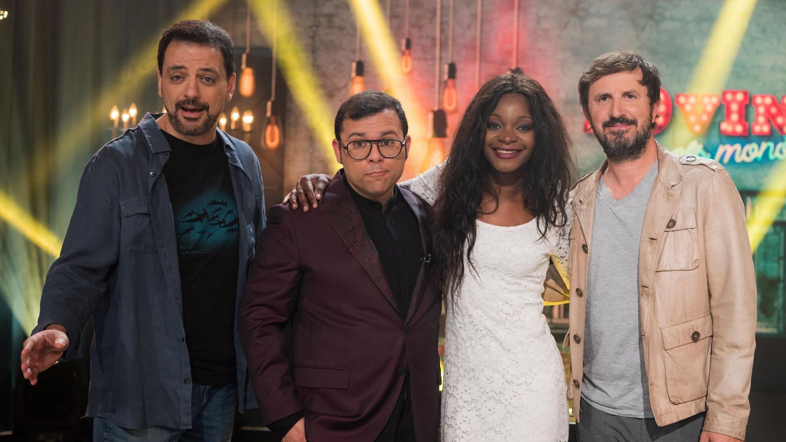 Juan Solo, Toni Mata, Asaari Bibang i Jordi Ríos al plató de '20Vint'