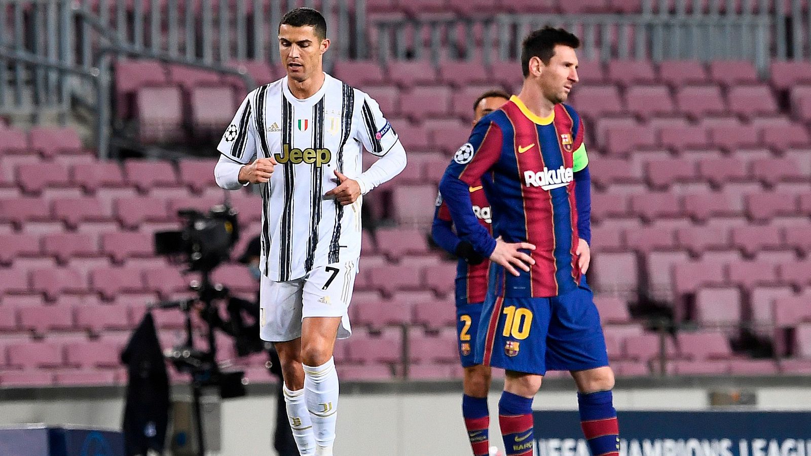 Cristiano Ronaldo (i) y Messi