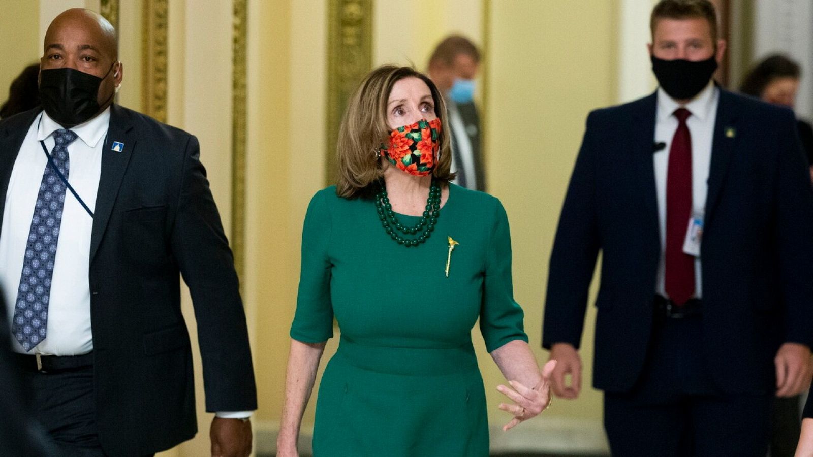 La presidenta de la Cámara de representantes Nancy Pelosi