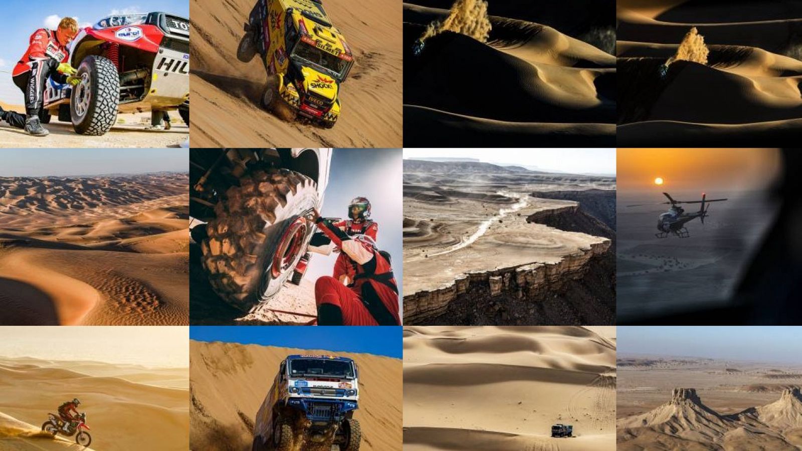 Fotomontaje del Rally Dakar 2021.