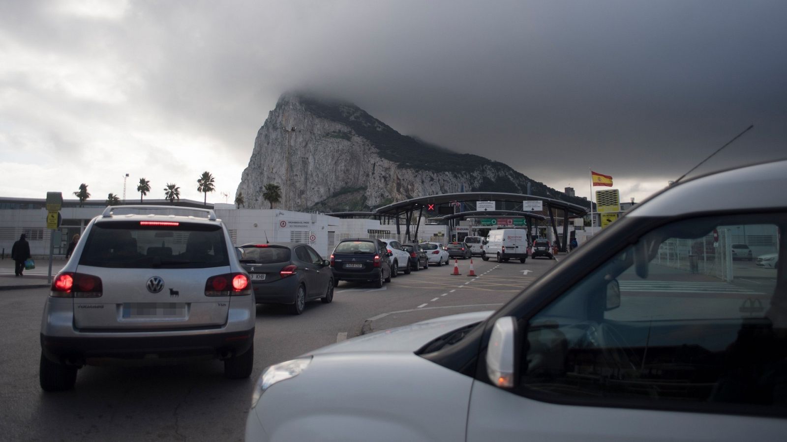 Imagen de la frontera entre España y Gibraltar.