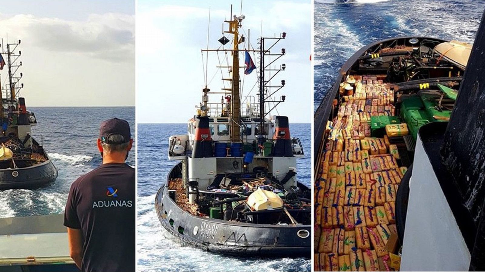 Interceptado al norte de Canarias un remorcador con 15.000 kilos de hachís