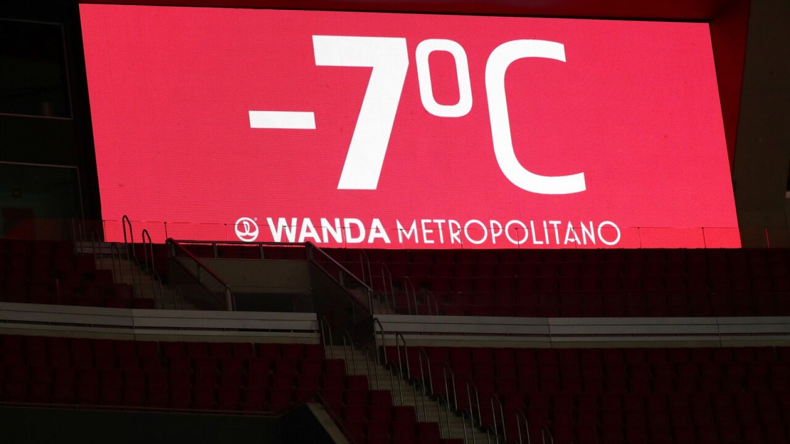 El Wanda Metropolitano, sede del Leganés-Sevilla, registró menos 7 grados el pasado martes.