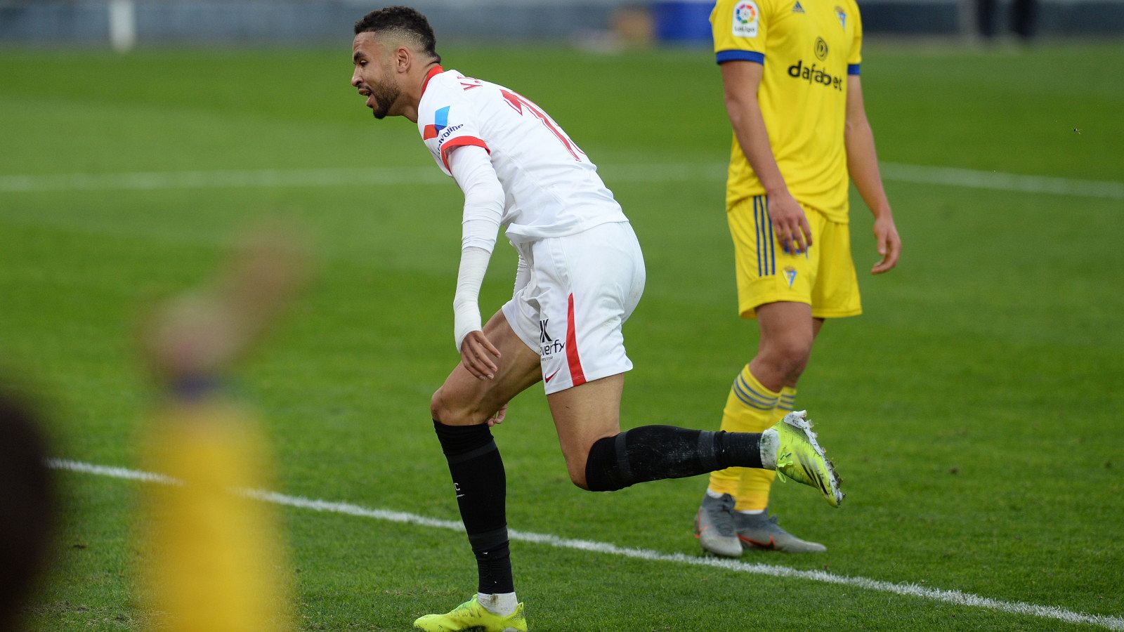 Youssef En-Nesyri celebra un gol ante el Cádiz