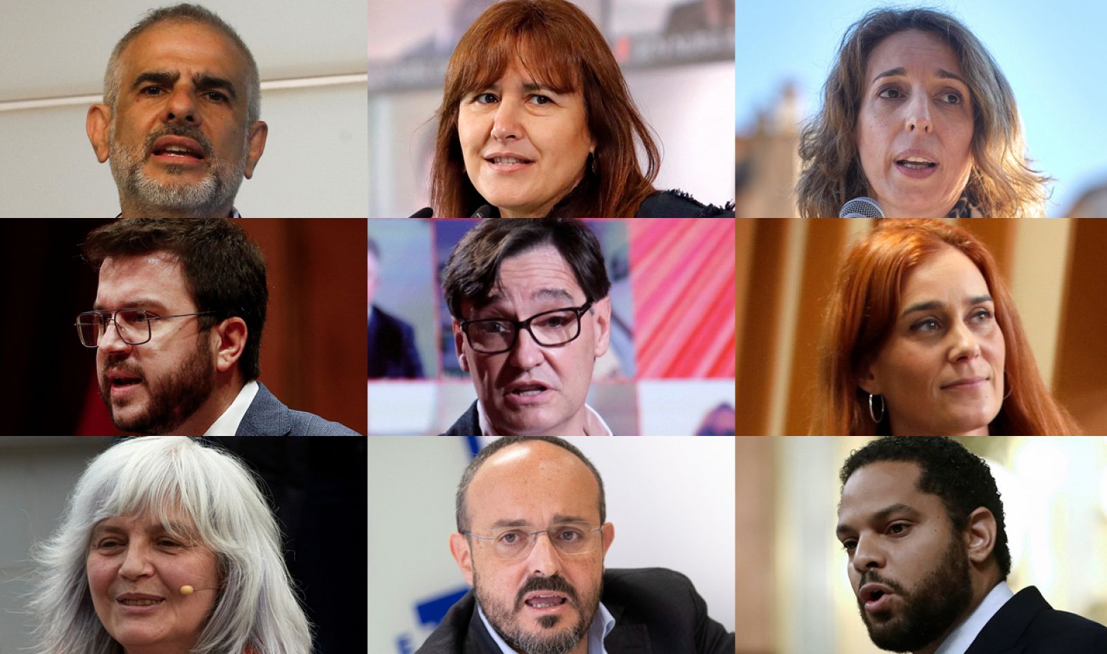 Los candidatos a las elecciones catalanas del 14 de febrero