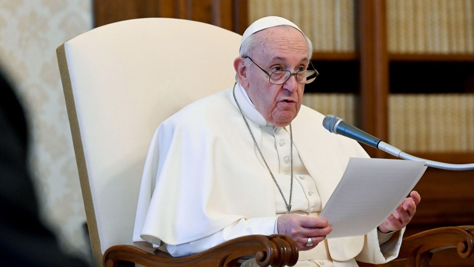 El Papa Francisco en su audiencia general semanal en el Vaticano
