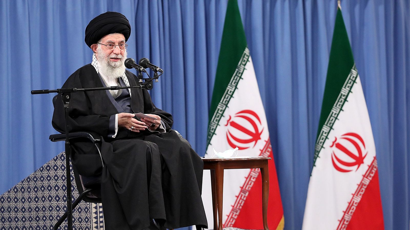 El ayatolá Ali Jamenei, en un discurso ante a los comandantes de la fuerza aérea iraní