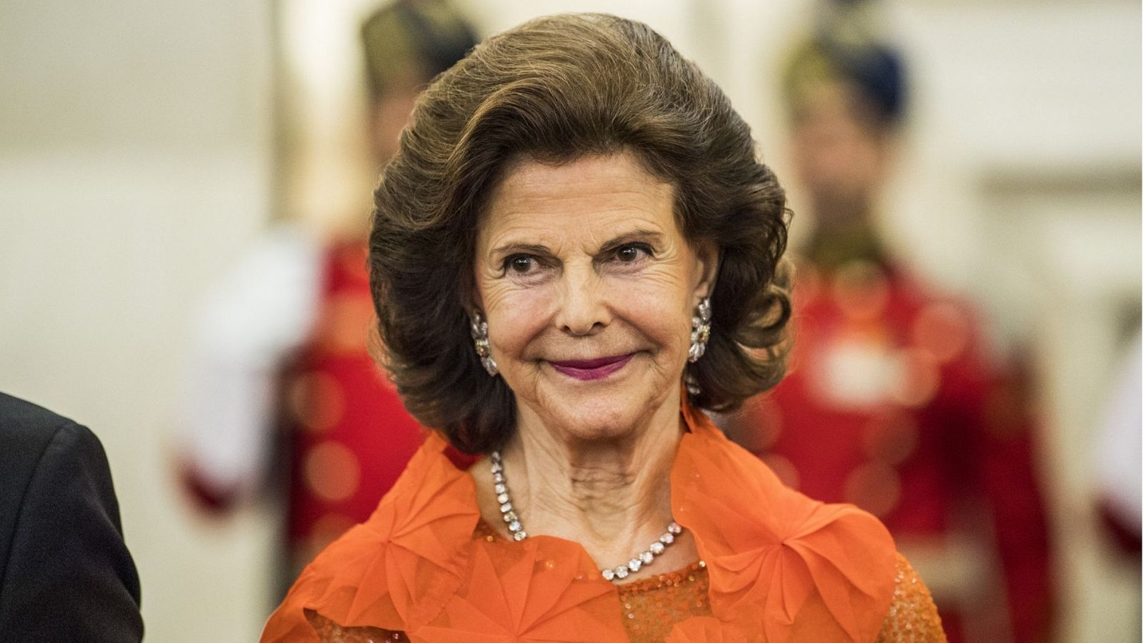 La reina Silvia de Suecia durante la celebración de un evento