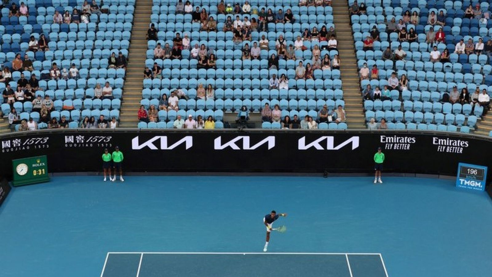 El público asiste a un partido del Open de Australia la semana pasada.