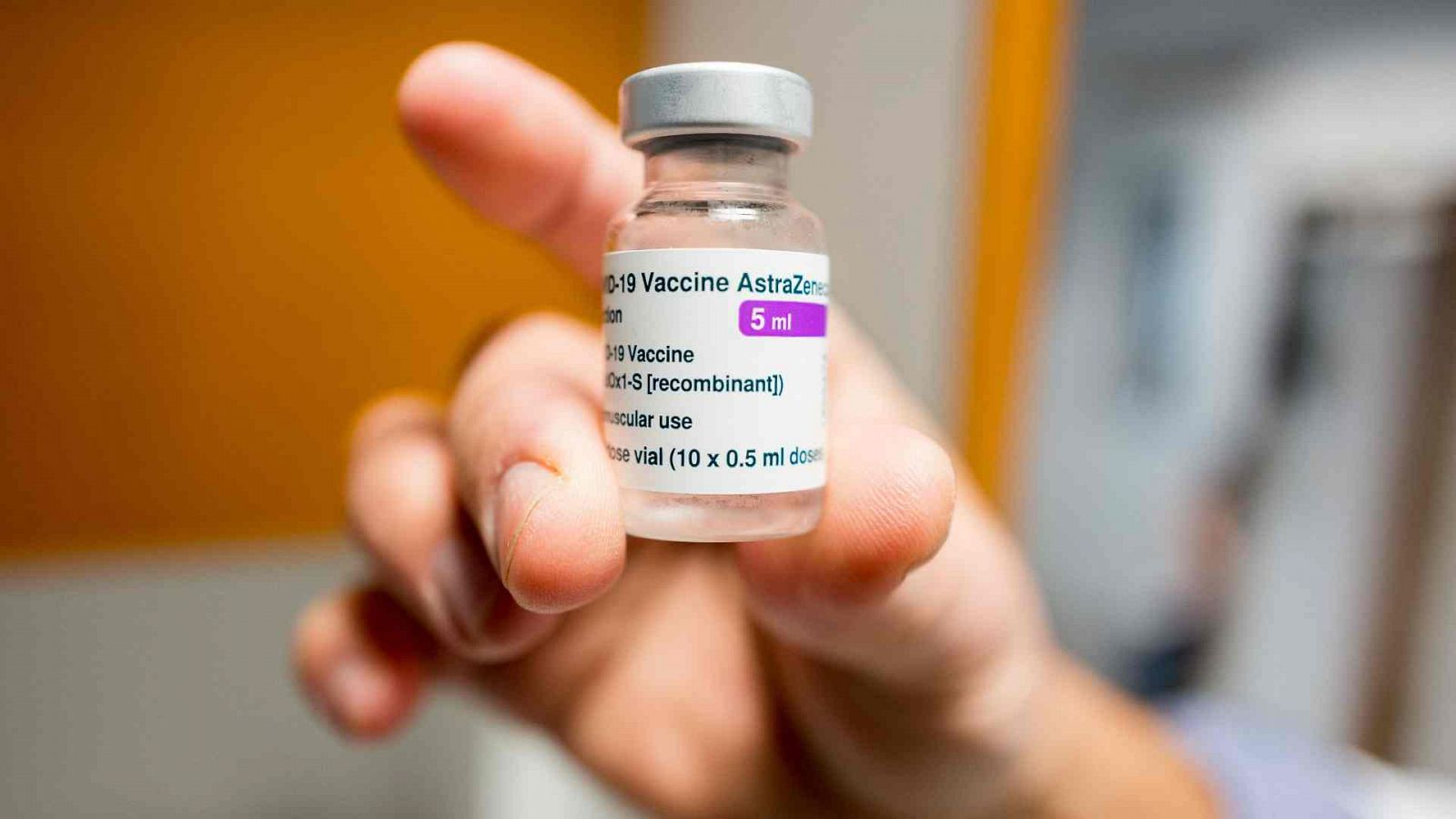 Vista de la vacuna de AstraZeneca