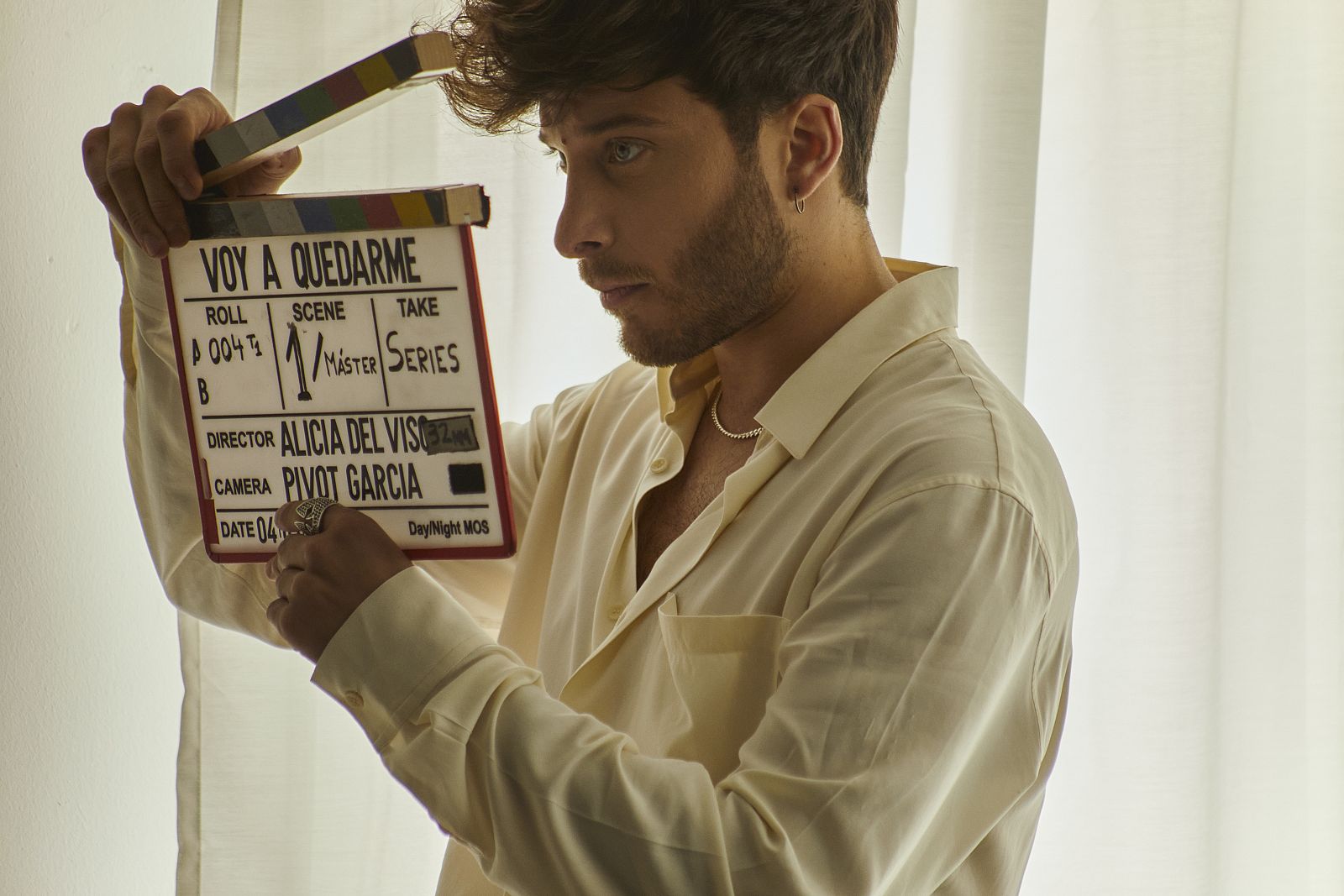 Blas Cantó, durante la grabación del videoclip de "Voy a quedarme", su tema para Eurovisión 2021.
