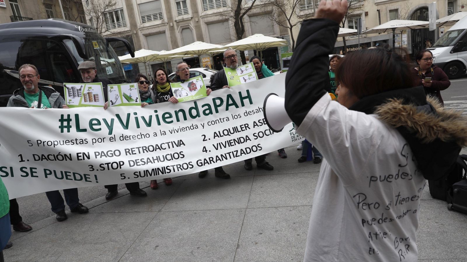 Una protesta contra las hipotecas y cláusulas abusivas en 2017