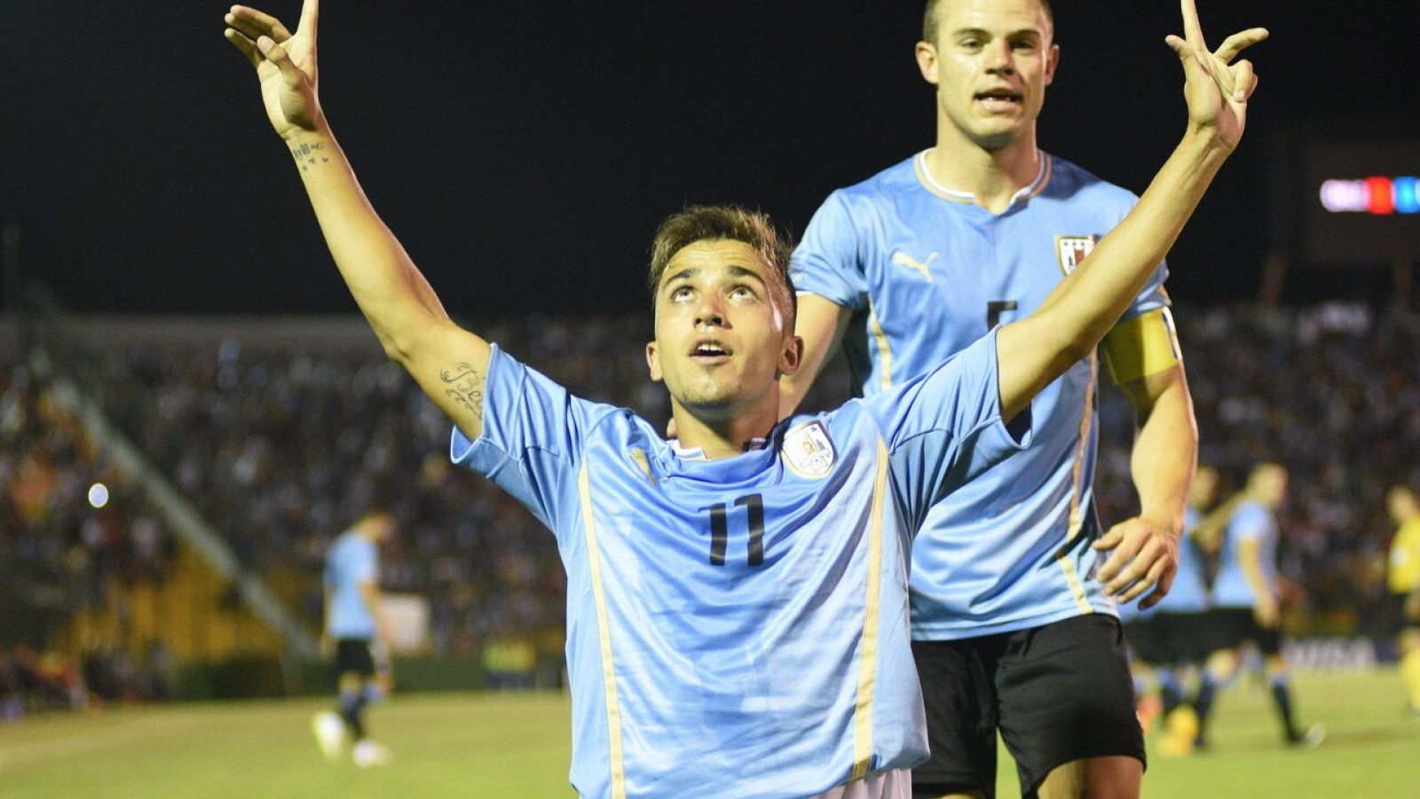 Imagen de archivo de Franco Acosta con la selección de Uruguay sub-20.